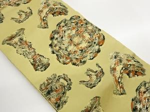 鏡裏に花瓶模様織出し名古屋帯